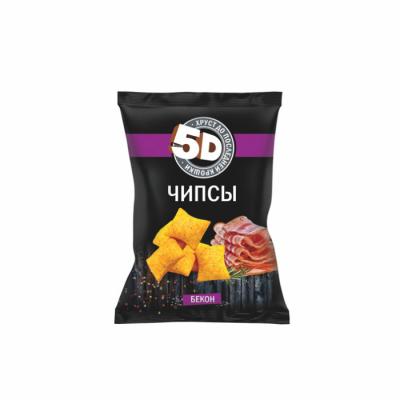 Чипсы пшеничные 5D со вкусом бекона 45г*40