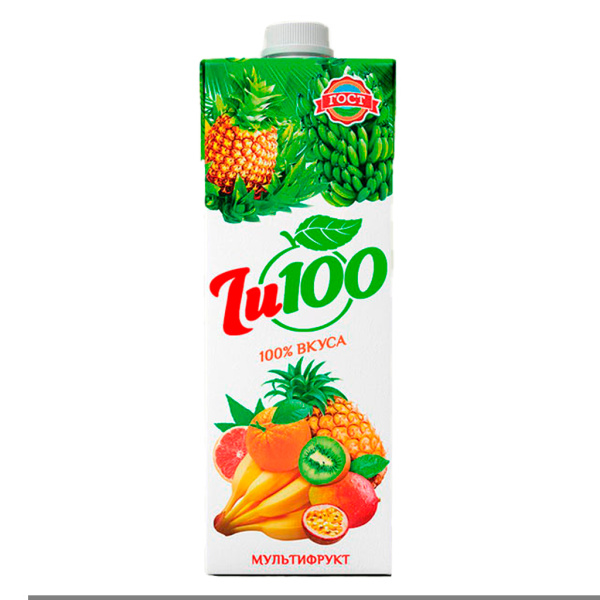 Нектар Мультифруктовый Ju100 тетра пак Гост 1,95л (6) Широкий Карамыш