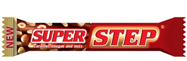 Супер Степ нуга, арахис, карамель батончик 65г*20 Славянка