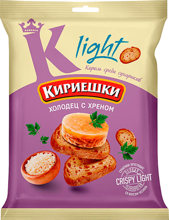 Кириешки сухарики Light Холодец с хреном 33г*50